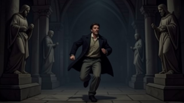 The Crypt Encounter from "Shrine". Fear in the Church The broken image In the church crypt, Fenn becomes fixated on a statue of Mary that seems to move toward him.