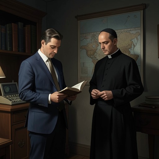 Delgard and Fenn’s Investigation from "Shrine". This flow traces an unlikely investigative partnership built on Delgard’s spiritual concern and Fenn’s skepticism and research skills.