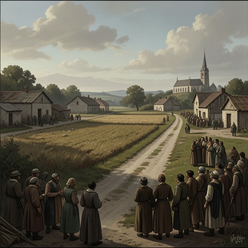 Banfield’s Commercial Transformation from "Shrine". This flow traces how a struggling village turns an alleged visitation into a source of business, publicity, and eventual ruin.