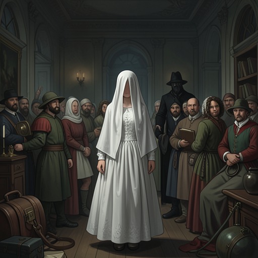 Alice’s Conflict with Her Captors from "Shrine". This flow traces the contrast between Alice’s apparent holiness and the hostile presence that eventually speaks and acts through her.