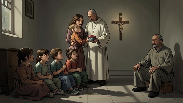Communion Amid Uncertainty from "Trespasses". Communion Amid Uncertainty Ritual proceeds The children receive Communion and sing together while their families gather in the school canteen.