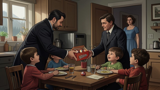 Fidel’s Easter Eggs from "Trespasses". Fidel’s Easter Eggs A gift from a loyalist Fidel brings Creme Eggs for the McGeown children after Gina insists he give them a discount.