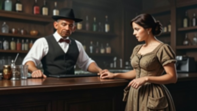 A Brother Running the Bar from "Trespasses". A Brother Running the Bar Work and authority Eamonn manages the pub and expects Cushla to help.