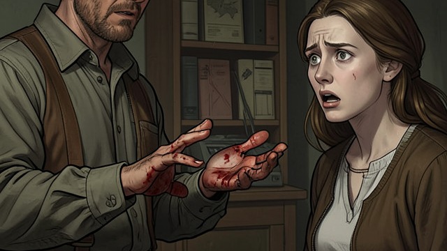 Seamie’s Wounded Hands from "Trespasses". Seamie’s Wounded Hands Injury made visible Cushla sees Seamie’s open, scarred hands and nearly faints.