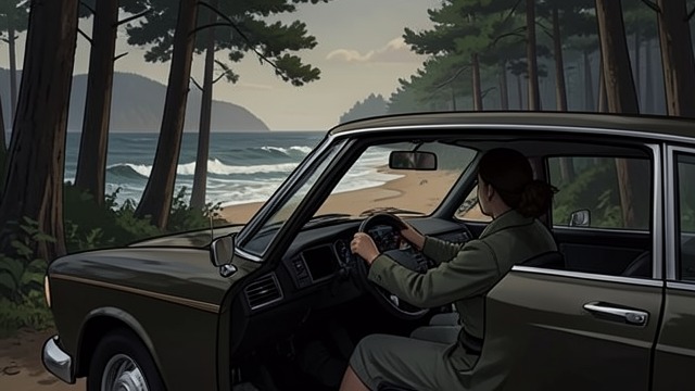 A Walk Toward the Water from "Trespasses". A Walk Toward the Water Leaving the house Cushla finally drives to the shore and walks through the woods, noticing young lovers and the moving tide.