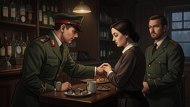 Soldiers Cross the Line from "Trespasses". Soldiers Cross the Line Harassment at work A British soldier gropes Cushla while she clears glasses.