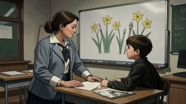 A Place in the Classroom from "Trespasses". A Place in the Classroom A poem noticed Cushla praises Davy’s image of daffodils as spears. She recognizes imagination in work that other pupils barely notice.