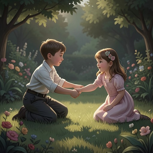 Davy’s Childhood and Reunion from "Trespasses". Davy’s connection with Cushla offers kindness and confidence in childhood, then survives years of separation to reappear in adulthood.