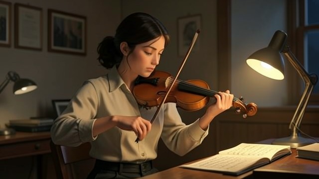 A Musician’s Private World from "On Chesil Beach". Florence’s Devotion to Music A Life of Listening Florence Ponting makes music the center of her student life.