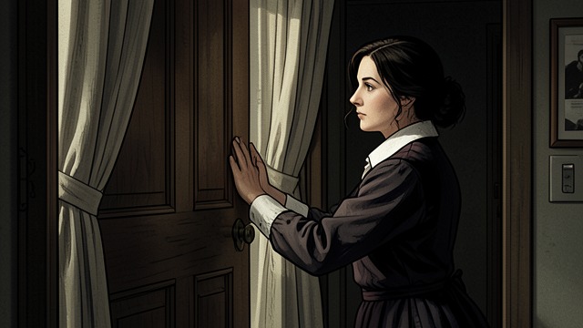 The Sound from the House from "We Have Always Lived in the Castle". The Sound from the House A story shouted outside The sisters hear a visitor at the door while they hide inside their newly secured home.