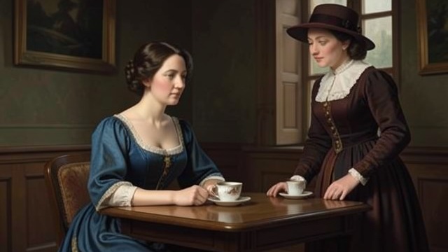 A Regular Visitor from "We Have Always Lived in the Castle". A Regular Visitor Polite contact Helen Clarke visits Blackwood house for tea and behaves as one of the few people still maintaining a social connection with…