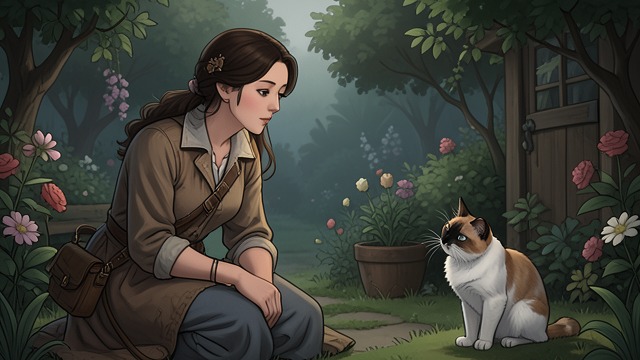 The Cat at Home from "We Have Always Lived in the Castle". The Cat at Home A quiet companion Jonas follows Mary Katherine through the garden and stays near her when she returns from the Village.