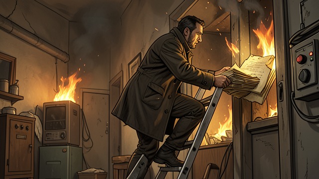 The Last Night from "We Have Always Lived in the Castle". The Last Night An attempt to save his papers As the house burns, Julian wants to gather his manuscript and move it to safety.