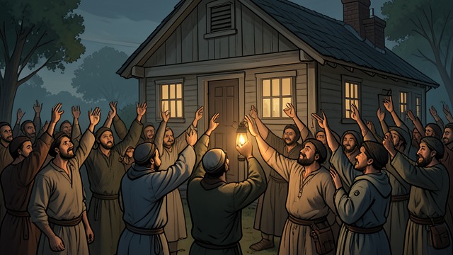 The Mob’s Chorus from "We Have Always Lived in the Castle". The Mob’s Chorus A chant becomes collective Villagers repeat the rhyme while surrounding Mary Katherine and Constance.
