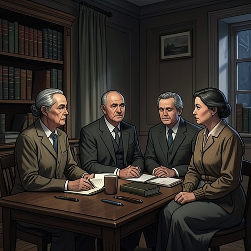 The Poisoning Case and Its Silence from "We Have Always Lived in the Castle". This flow traces how the poisoning remains present through Julian’s account, village stigma, Charles’s avoidance, and the sisters’ final refusal to reopen it.