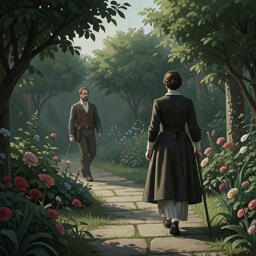 Merricat and Jonas from "We Have Always Lived in the Castle". This flow traces Jonas’s steady companionship as Mary Katherine’s refuge, witness to her defenses, and quiet presence in the sisters’ post-fire household.