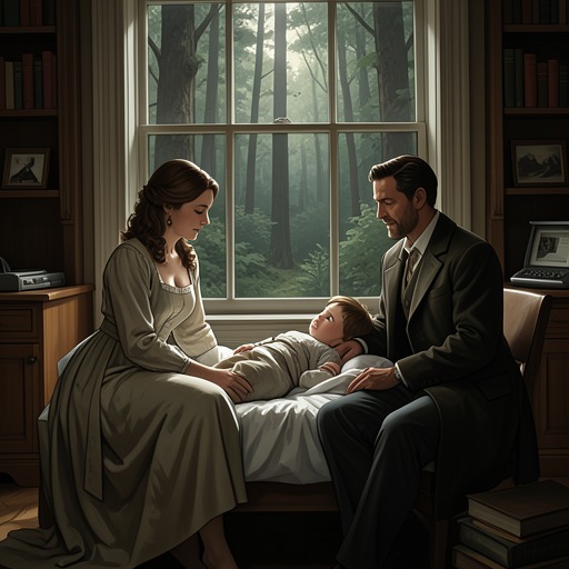 Constance and Julian’s Care from "We Have Always Lived in the Castle". This flow follows Constance’s attentive care for Julian, the challenge Charles poses to that arrangement, and the rituals through which Julian is remembered.