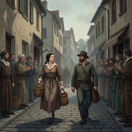 Merricat’s Village Errands from "We Have Always Lived in the Castle". This flow follows Mary Katherine’s increasingly strained relationship with the Village, from necessary errands to a final refusal of ordinary contact.