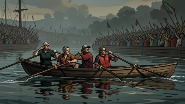 California's Long Beach Win from "The Boys in the Boat". A Setback at Sprint Distance Race At Long Beach, California beats Washington in the two-thousand-meter race.
