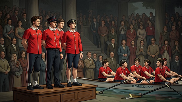 The Olympic Verdict from "The Boys in the Boat". A Shared Finish Line Contest Washington faces Italy and Germany as well as the British crew in Berlin.