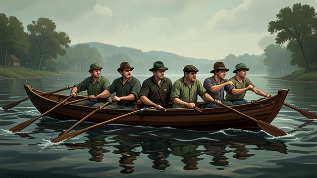 The Technical Problem from "The Boys in the Boat". Eight Bodies One Boat Coordination Each rower must catch, drive, release, and recover at the right moment.
