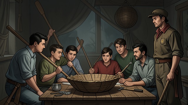 A Promising Turnout from "The Boys in the Boat". A New Class of Rowers Selection Tom Bolles gathers a large group of novices at the Washington shell house, including Joe Rantz and Roger Morris.