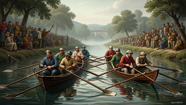 A Rivalry Takes Hold from "The Boys in the Boat". West Coast Competition Local Stakes The University of Washington and California build rowing programs that compete for attention and resources.