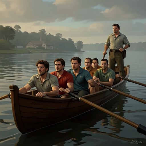 The Race for Washington's Varsity Seats from "The Boys in the Boat". This thread traces how status, rivalry, and coach decisions repeatedly threaten the sophomore crew before it finds its Olympic lineup.