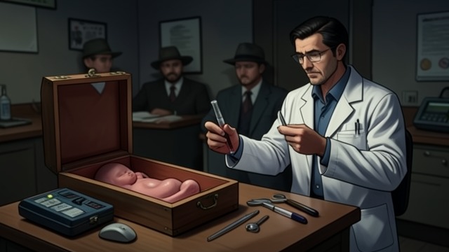 罗莎安·奥罗斯科冷案重新调查,《亡灵节》中的场景。旧案卷之外的证据 孩子的遗骸 布兰登·沃克和艾玛·奥罗斯科认为,查明罗莎安·奥罗斯科未出生孩子的父亲,或许能厘清她怀孕的相关情况。艾玛授权着手挖掘婴儿遗骸,她的家人没有等待部落审批程序,而是在夜间采取了行动。这一决定推动了调查,却也给正式证据管理造成了严重问题。 遗骸被装在一口小棺材里送到了布兰登·沃克家中。