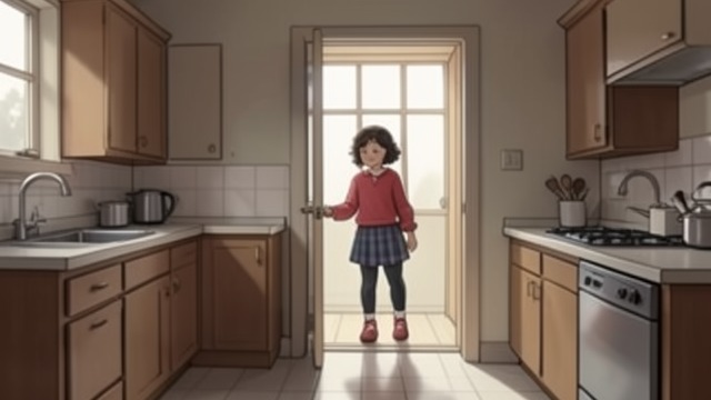 A House Without Children from "Foster". A House Without Children An unexpected quiet The girl notices that no child seems to live in the clean kitchen.