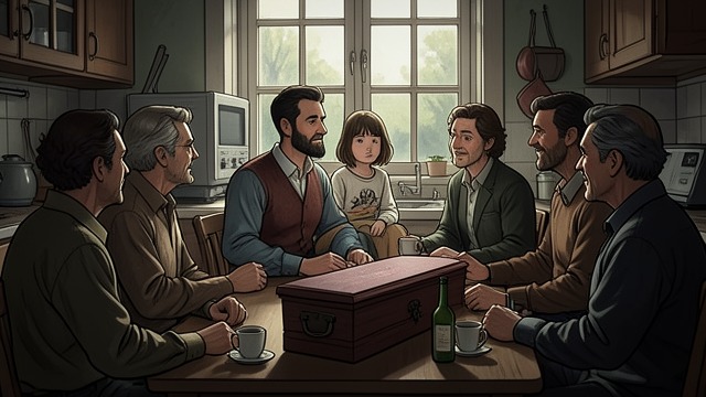 The Wake’s Adult World from "Foster". The Wake’s Adult World Death among ordinary talk The kitchen holds a coffin, food, lemonade, stout, and conversation about farming and politics.