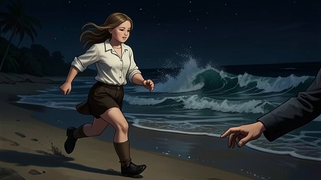 海滩之夜,《寄养》中的场景。海滩之夜 离开屋子散步 约翰带女孩来到明月照耀下的海滩。他们朝着海浪奔去,约翰抱着她涉水而行。 一种新的关怀方式 他含蓄地谈起埃德娜对女孩的信任,并告诉她,她永远不必开口。这个夜晚让她得以感受到亲近,而不必被要求解释自己。