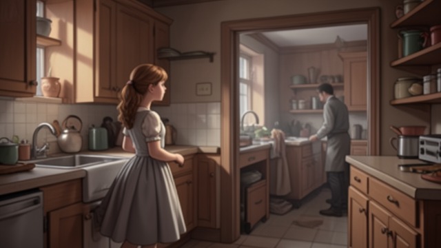 The Changed Home from "Foster". The Changed Home Familiar disorder The family’s crowded, tracked-in kitchen contrasts sharply with the Kinsellas’ orderly rooms.