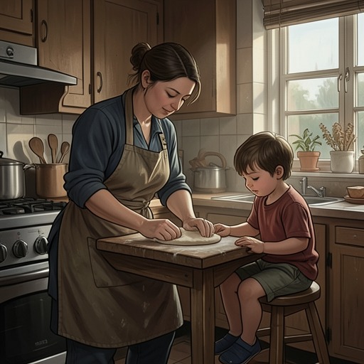 Edna Kinsella’s Care from "Foster". Edna’s practical, affectionate attention helps the girl settle, while her own grief and vulnerability remain visible beneath domestic routines.