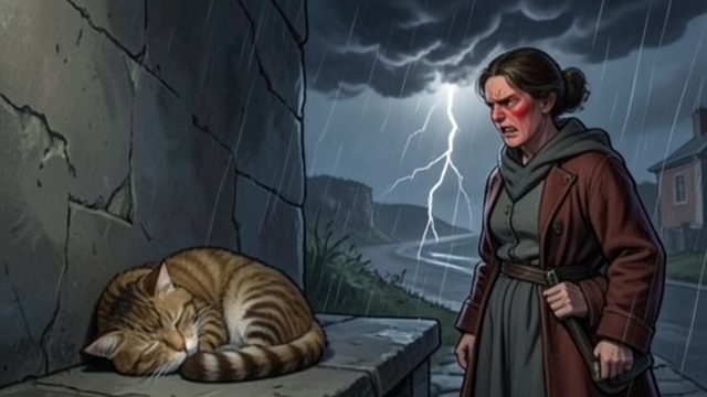 The Storm Test from "The Summer Book". The Storm Test The desired response fails Sophia wakes Fluff to enjoy a storm, but the cat stays warm and sleepy.