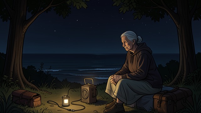 The Last Night Outside from "The Summer Book". The Last Night Outside Familiar darkness Grandmother sits alone in the woodyard as the summer household grows quiet and the sea remains calm.