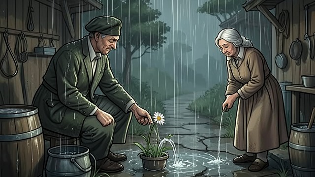 The Rain Breaks from "The Summer Book". The Rain Breaks Relief arrives twice The pumped water reaches the basin just as thunderstorms bring warm rain.