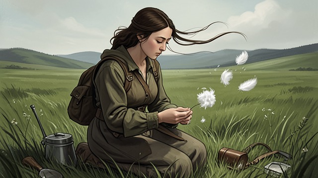 The Bird's Down from "The Summer Book". The Bird's Down Attention slows time Grandmother studies a tiny piece of down caught on grass, noticing its rib, color, curve, and movement.