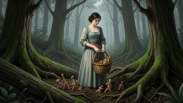 The Magic Forest's Balance from "The Summer Book". The Magic Forest's Balance Decay supports life The Magic Forest survives through dead trunks, wet ground, and living growth intertwined.