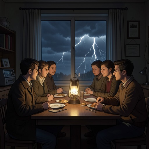 The Midsummer Salvage Operation from "The Summer Book". This conflict traces a planned family celebration that turns into a secret and hazardous night of salvaging floating cargo.