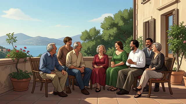 A Carefree Household from "Bonjour tristesse". A Carefree Household Familiar pleasures Cécile spends the summer with her father, Raymond, and his current companion, Elsa Mackenbourg.