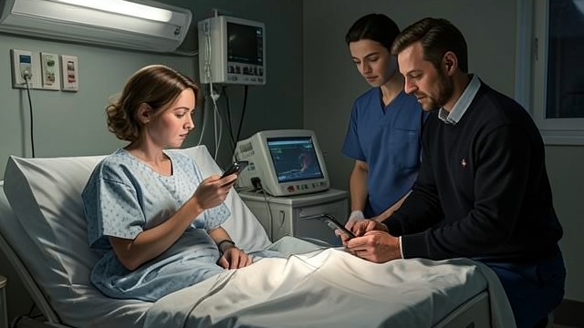 The Hospital Connection from "Never Kiss a Man in a Christmas Jumper". Waiting for News From bystanders to participants After calling for help, Maggie stays at the hospital while Marco is treated.