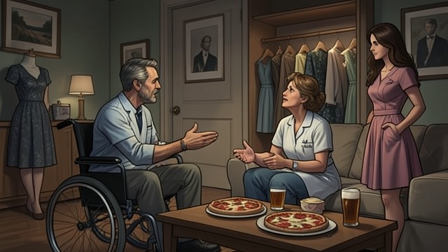 A Reluctant Patient from "Never Kiss a Man in a Christmas Jumper". Learning to Depend on Someone Friction at the doorway Marco arrives frustrated by the wheelchair and by the nurse’s repeated instructions.