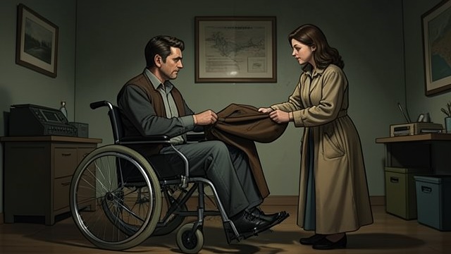 Recovery Without Patience from "Never Kiss a Man in a Christmas Jumper". Healing becomes a contest Independence against medical limits Marco struggles to accept bed rest, medication, a wheelchair, and help with ordinary tasks.
