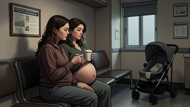 Meeting at the Hospital from "Never Kiss a Man in a Christmas Jumper". Meeting at the Hospital A stranger offers company While waiting at Oxford General, Maggie meets Leah, who is heavily pregnant and worried about Marco.