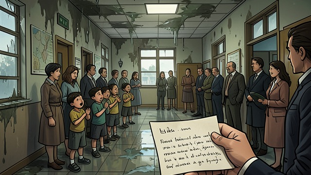 The School’s Aftermath from "Where'd You Go Bernadette". The School’s Aftermath A public crisis The school community confronts damage to Audrey’s home and the frightening experience of the kindergarteners.