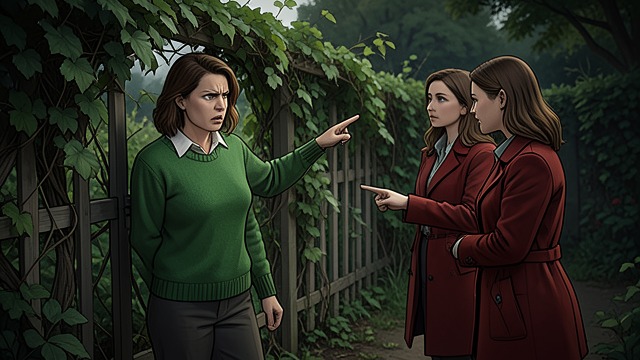 Anger at the Neighbor from "Where'd You Go Bernadette". Anger at the Neighbor Grievance becomes narrative Audrey’s concern about blackberry vines turns into a story about Bernadette’s arrogance and disregard.