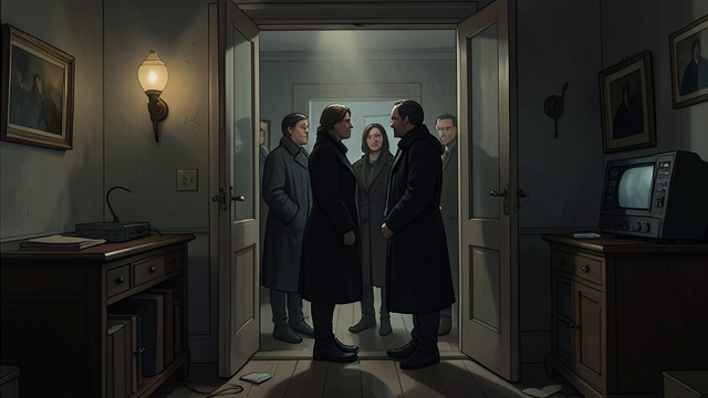 Jim and Tessa Reach the Door from "The Silence". Friends Arrive on Foot A Reunion Jim Kripps and Tessa Berens reach the apartment after their emergency landing and walk through dark streets.
