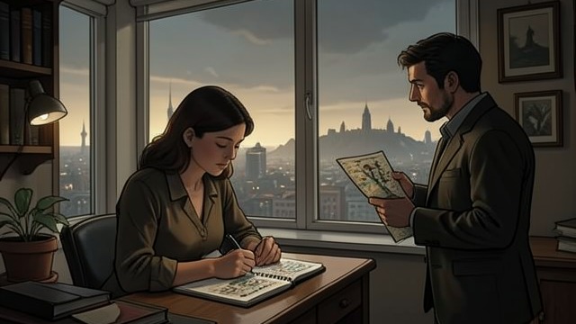 A Holiday Recovered in Fragments from "The Silence". Looking Backward Notes and Missing Moments Tessa seeks a specific rainy day from the Paris trip, while Jim supplies familiar landmarks and impressions.