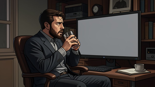 Cursing the Situation from "The Silence". Anger Without a Target Repeated Exclamations Max curses the blank screen and drinks bourbon while waiting for the game to return.